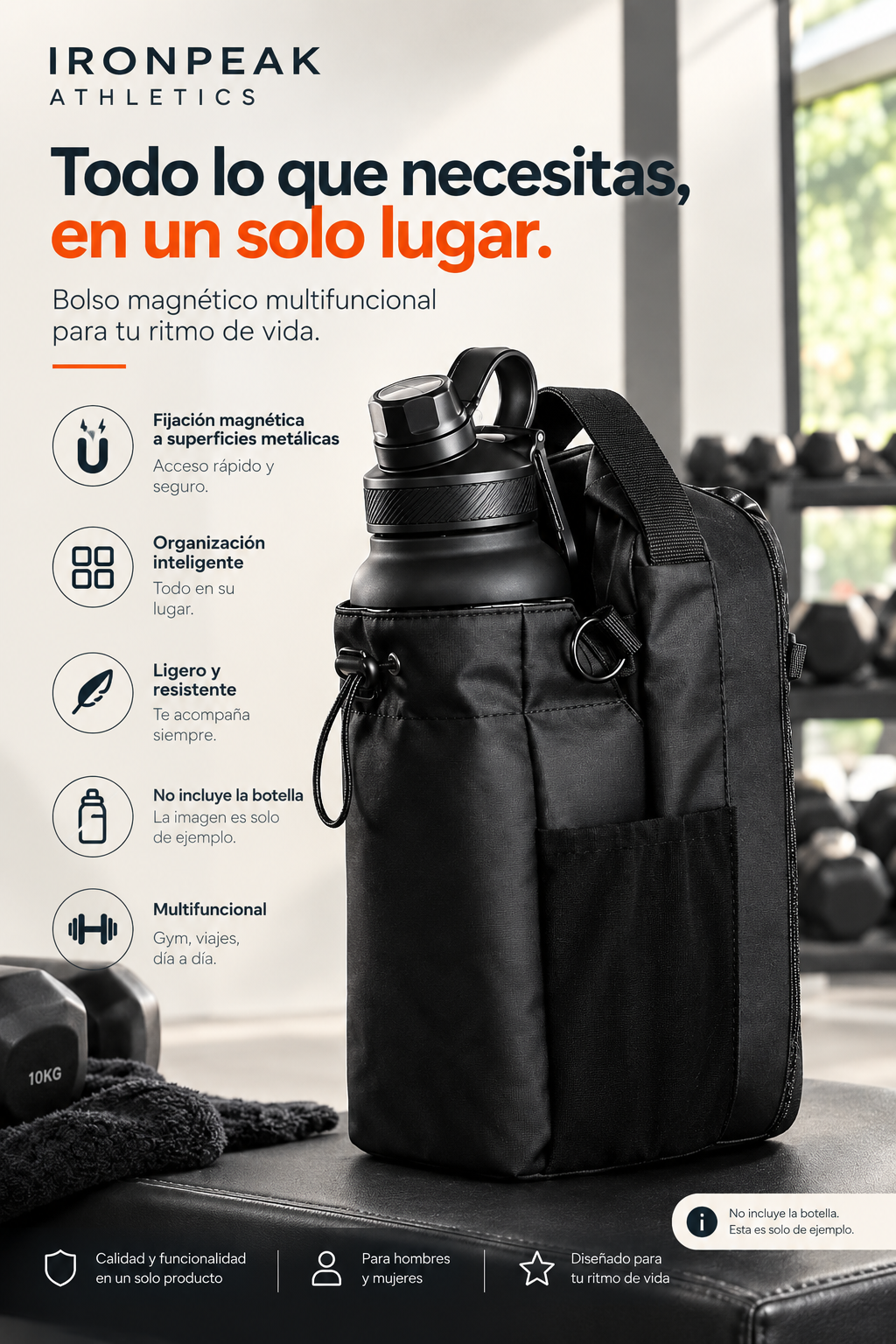 IronGo | Bolso Magnético Multifuncional | Todo lo que necesitas. Siempre contigo