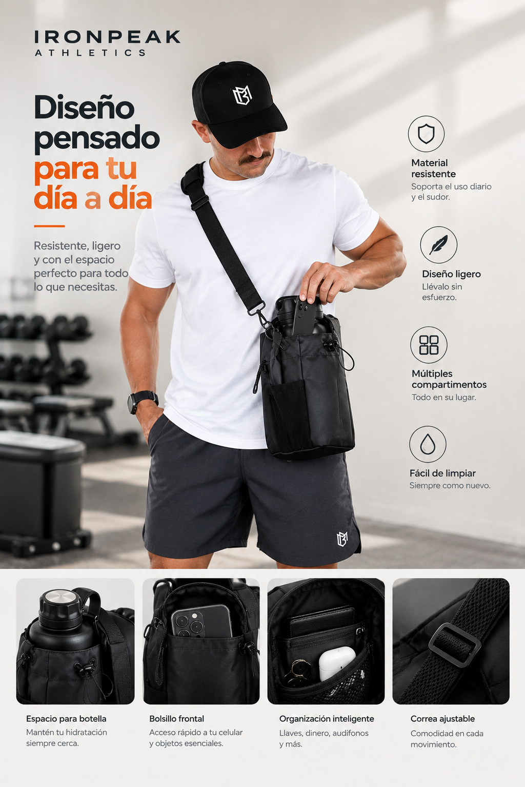 IronGo | Bolso Magnético Multifuncional | Todo lo que necesitas. Siempre contigo