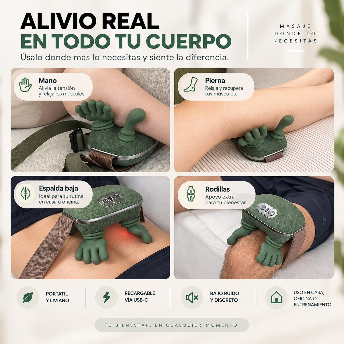 Relaxia | Libera la Tensión | Masajeador multilocativo